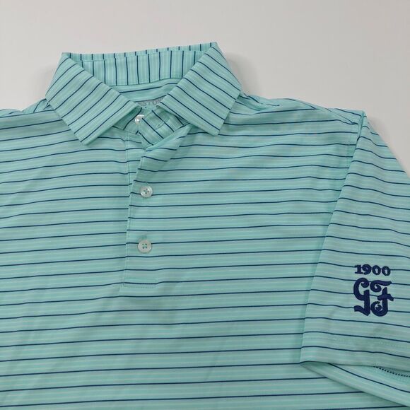 Harlestons TAILORED FIT Small Mens Golf Short Sleeve Stretch Button Polo Shirt - Picture 1 of 6